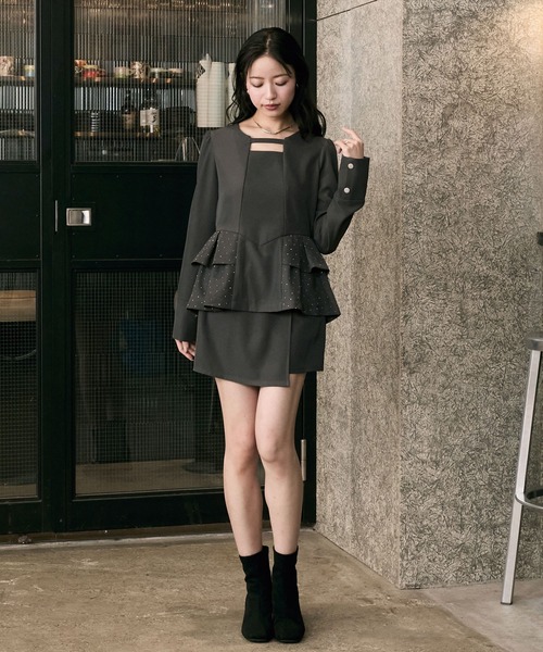 Elishe スカート アシンメトリーミニスカート : ZOZOTOWN Yahoo!店