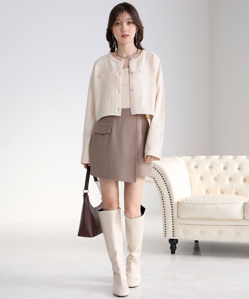 Elishe スカート アシンメトリーミニスカート : ZOZOTOWN Yahoo!店
