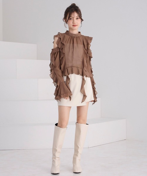 Elishe スカート アシンメトリーミニスカート : ZOZOTOWN Yahoo!店