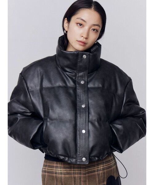 EMODA（エモダ） ダウンコート ダウンジャケット フェイクレザー