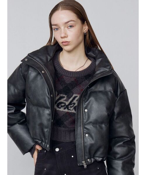 EMODA（エモダ） ダウンコート ダウンジャケット フェイクレザー