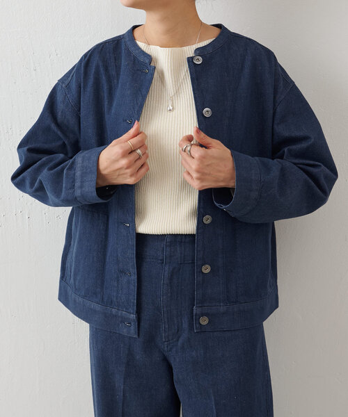 BEARDSLEY デニムジャケット 1サイズ ブルー　未使用 BEARDSLEY（ビアズリー） デニムジャケット FREE インディゴブルー