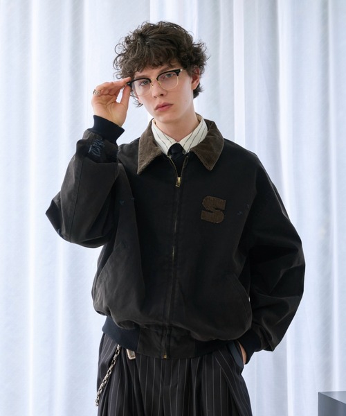 soerte ブルゾン アウター Heritage Duck Work Jacket with Corduroy