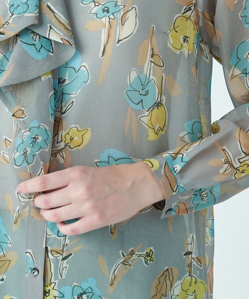 「TOMORROWLAND collection」 長袖ブラウス 36 グレー系その他2 レディース_画像7