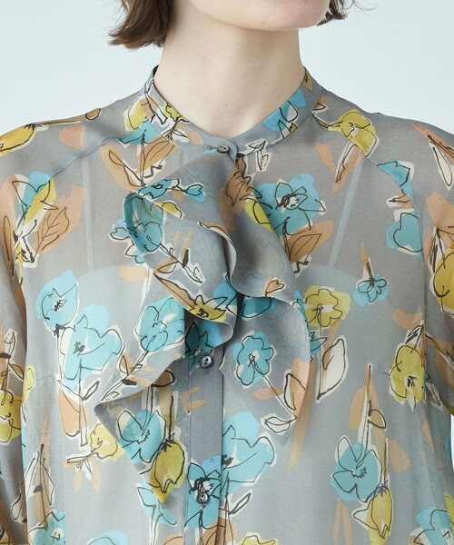 「TOMORROWLAND collection」 長袖ブラウス 36 グレー系その他2 レディース_画像9