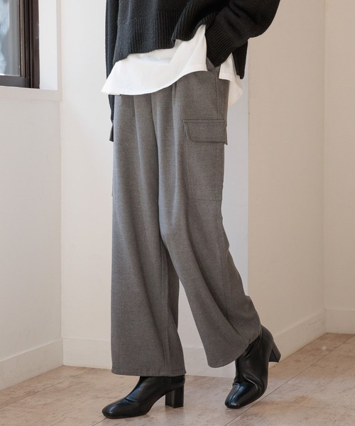 「GLOBAL WORK」 カーゴパンツ LARGE ブラック レディース_画像7