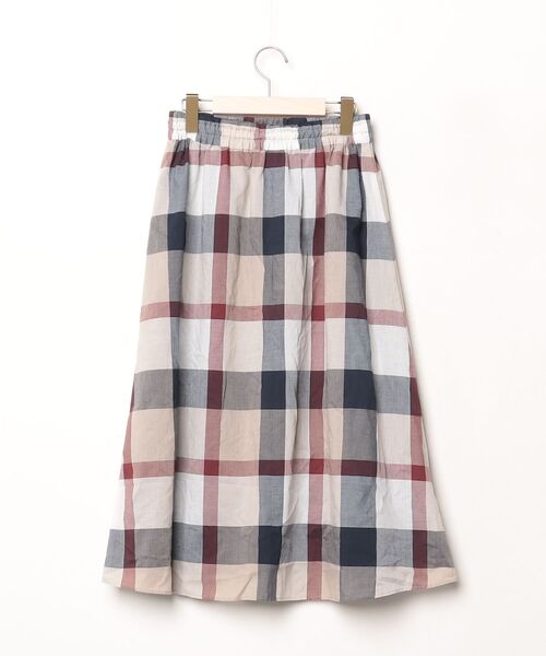 「BLUE LABEL CRESTBRIDGE」 フレアスカート 38 ベージュ レディースの画像