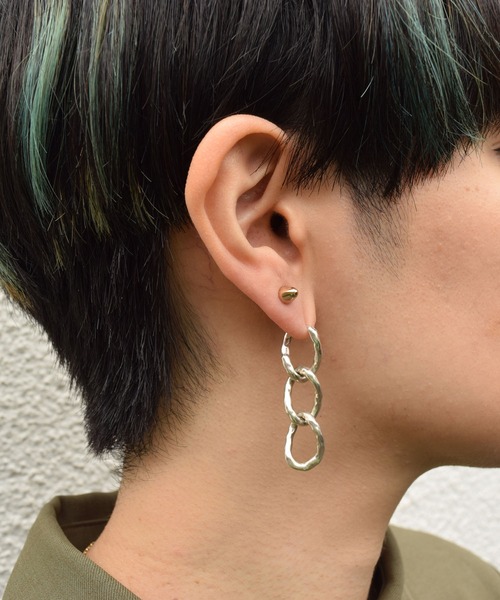 「e.m.」 ピアス（片耳用） FREE シルバー×ゴールド レディース_画像4