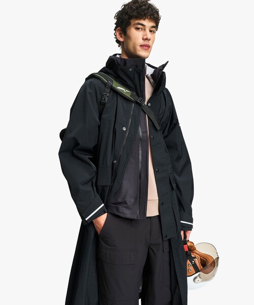 AIGLE XL コンパクト撥水レインコート AIGLE（エーグル） トレンチコート コート 透湿防水 リフレクティブ