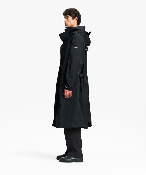 AIGLE　メンズコート　黒 AIGLE（エーグル） トレンチコート コート 透湿防水 リフレクティブ