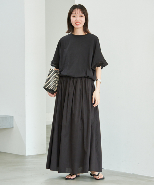 SLOBE IENA（スローブイエナ） tシャツ 「WEB限定/追加」レースコンビ