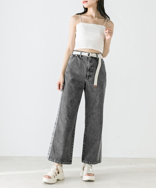 「OLIVE des OLIVE」 デニムパンツ SMALL サックスブルー レディース_画像2