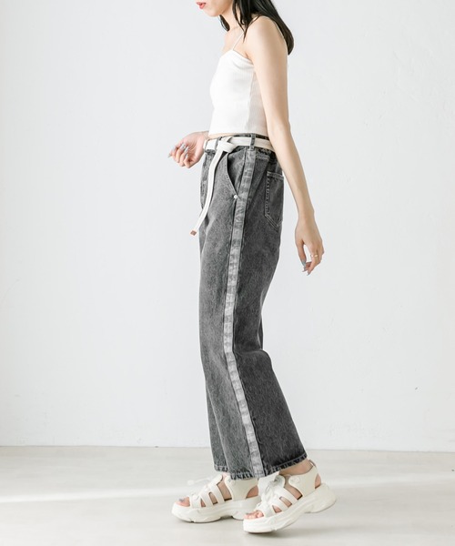 「OLIVE des OLIVE」 デニムパンツ SMALL サックスブルー レディース_画像3