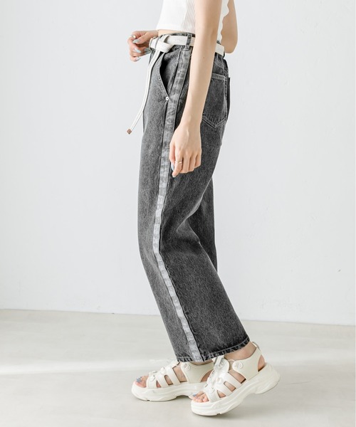 「OLIVE des OLIVE」 デニムパンツ SMALL サックスブルー レディース_画像6