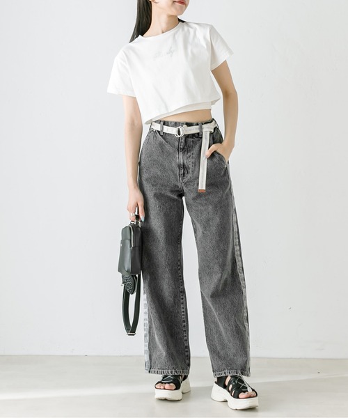 「OLIVE des OLIVE」 デニムパンツ SMALL サックスブルー レディース_画像8