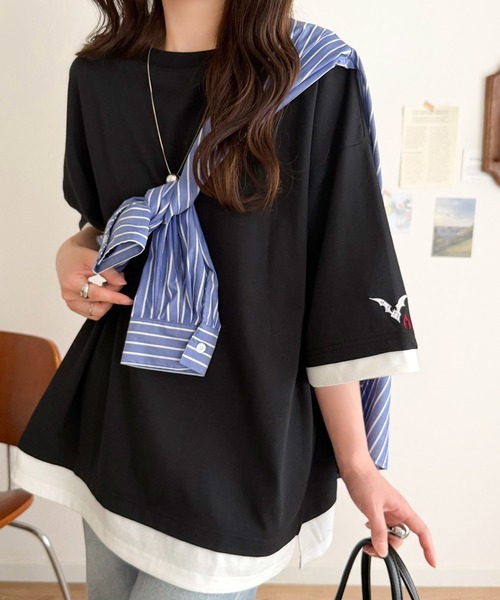 Java tシャツ 半袖 ジャバコラボ」1枚でサマ見え。ゆるシルエットに