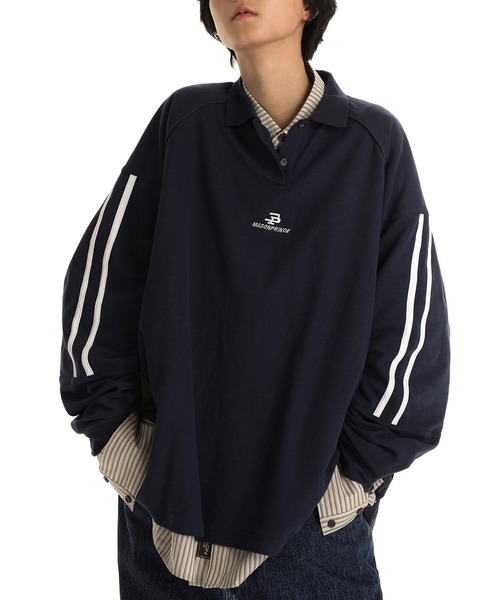 MASONPRINCE ポロシャツ MASONPRINCE 長袖ポロシャツ S ネイビー メンズ : ZOZOTOWN Yahoo!店