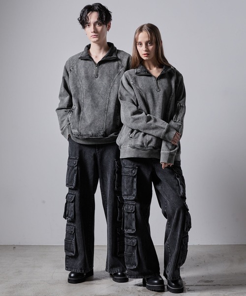 「CLEL」 スウェットカットソー X-SMALL ブラック メンズ_画像9