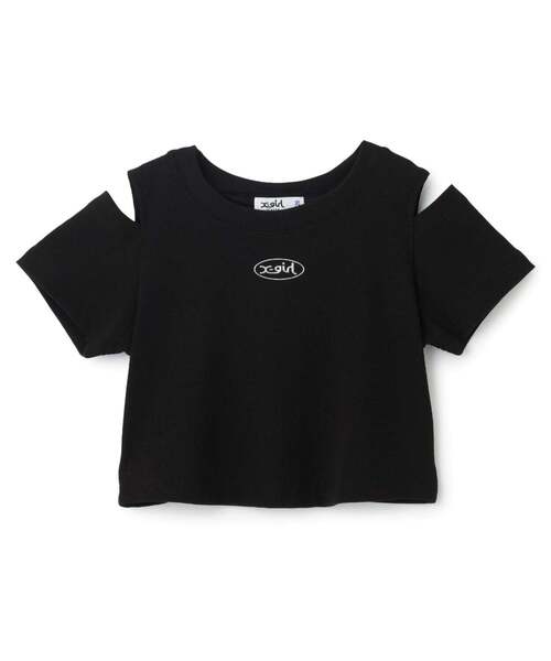 X-girl Stages（エックスガールステージス） tシャツ 肩あき半袖チビT
