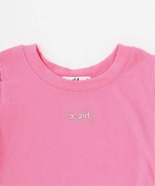 X-girl Stages（エックスガールステージス） tシャツ 肩あき半袖チビT