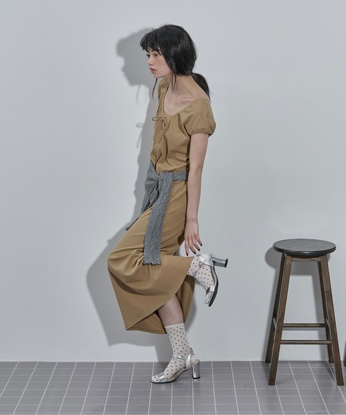 THE Yon ワンピース 2wayカットリブノースリワンピース : ZOZOTOWN