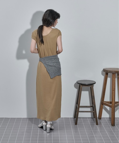THE Yon ワンピース 2wayカットリブノースリワンピース : ZOZOTOWN