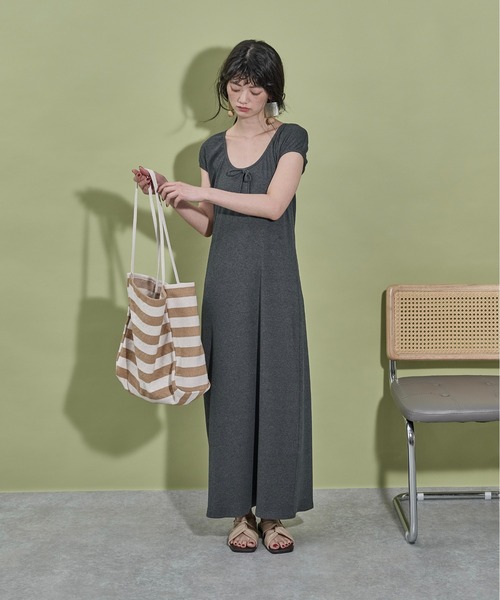 THE Yon ワンピース 2wayカットリブノースリワンピース : ZOZOTOWN