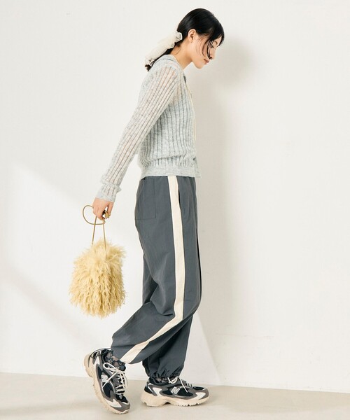 「fredy emue」 イージーパンツ 38 チャコールグレー レディース_画像6
