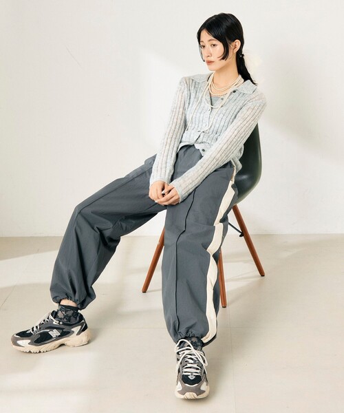 「fredy emue」 イージーパンツ 38 チャコールグレー レディース_画像7
