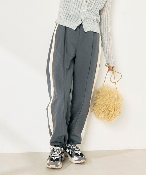 「fredy emue」 イージーパンツ 38 チャコールグレー レディース_画像9