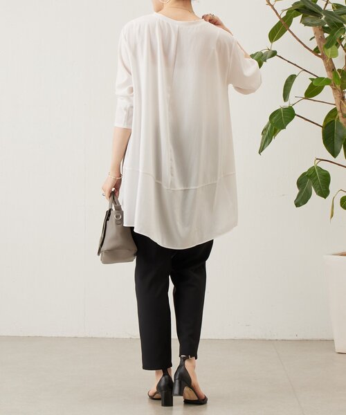 BEARDSLEY ビアズリー ★ 長袖カットソー コットンTシャツ ホワイト BEARDSLEY（ビアズリー） 長袖カットソー 1 ホワイト レディース