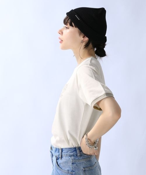 「JEANASIS」 半袖Tシャツ FREE ホワイト系その他 レディース_画像5