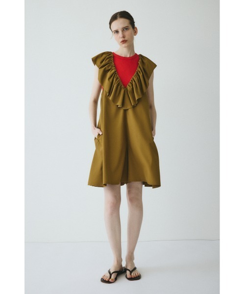 オールインワン V neck frill all in one / Vネックオールインワン レディースの画像
