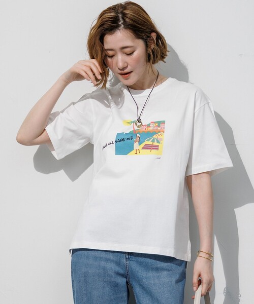 tシャツ 半袖 Lauren Rolwing コラボ グラフィックプリント Tシャツ レディース | ブランド登録なし | 02