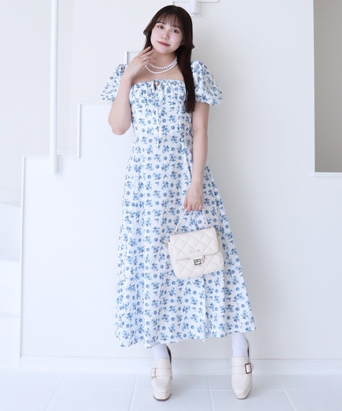 「titty＆Co. PETIT」 半袖ワンピース FREE ブルー レディース_画像2