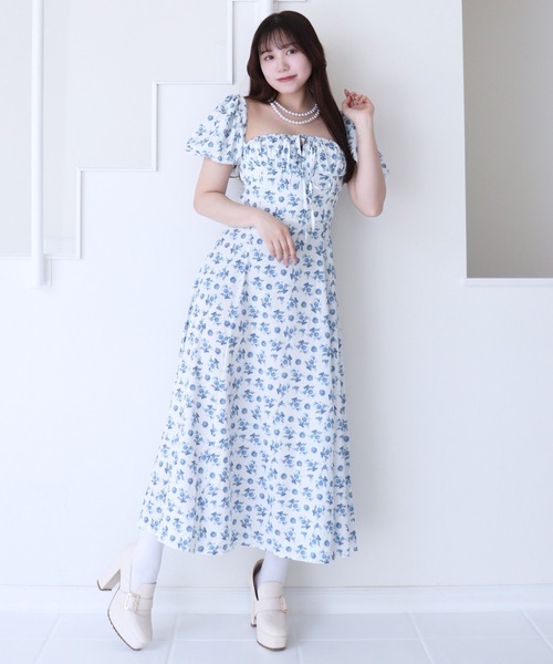 「titty＆Co. PETIT」 半袖ワンピース FREE ブルー レディース_画像4