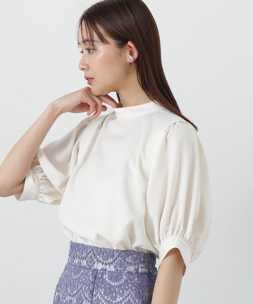 「N.(N. Natural Beauty Basic)」 半袖ブラウス MEDIUM オフホワイト レディース_画像2