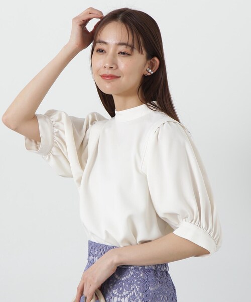 「N.(N. Natural Beauty Basic)」 半袖ブラウス MEDIUM オフホワイト レディース_画像3
