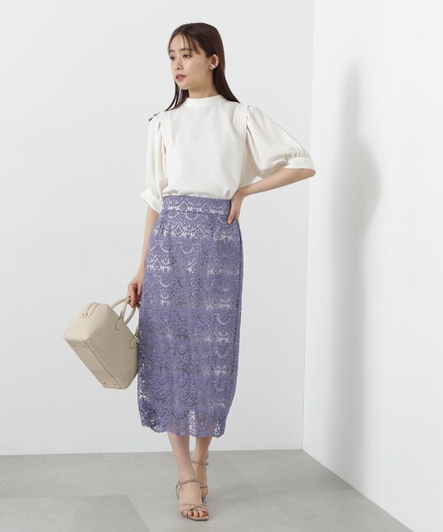 「N.(N. Natural Beauty Basic)」 半袖ブラウス MEDIUM オフホワイト レディース_画像5