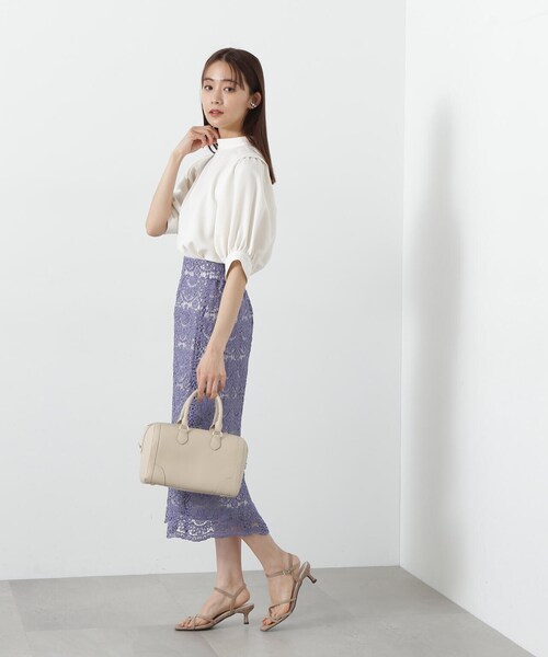 「N.(N. Natural Beauty Basic)」 半袖ブラウス MEDIUM オフホワイト レディース_画像6