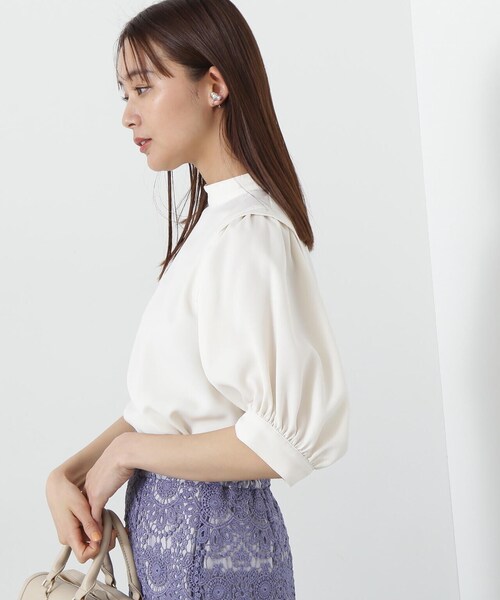 「N.(N. Natural Beauty Basic)」 半袖ブラウス MEDIUM オフホワイト レディース_画像8