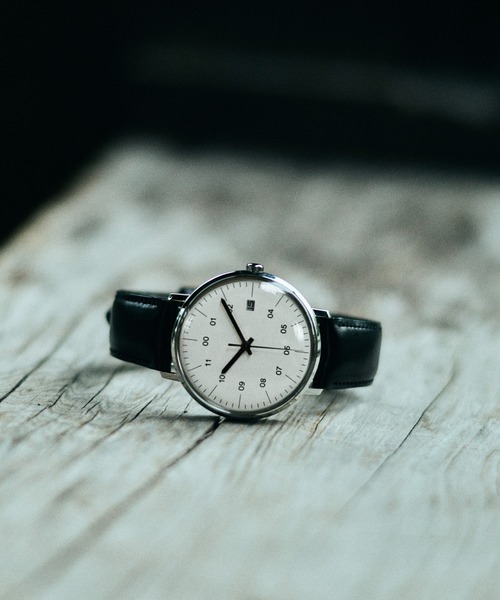 Sazare watch sazare sk02 SK02 SS SILVER MIRROR FINISH White DIAL NUME LEATHER