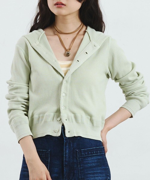 カーディガン 「ROSE BUD別注」FAITH COTTON THERMAL HODDIE CARDIGAN レディース | ROSE BUD | 01
