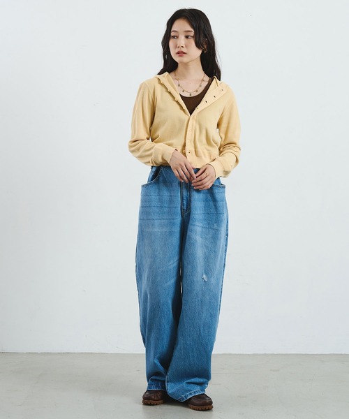 カーディガン 「ROSE BUD別注」FAITH COTTON THERMAL HODDIE CARDIGAN レディース | ROSE BUD | 23