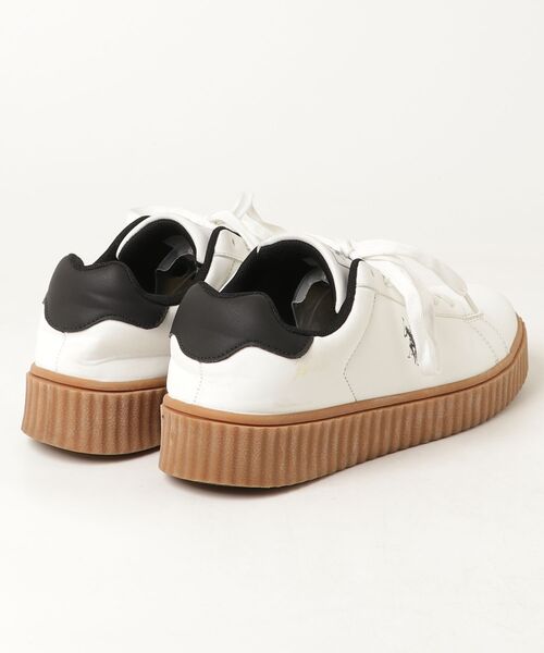 「U.S. POLO ASSN.」 ローカットスニーカー 26.5cm ホワイト レディース_画像2