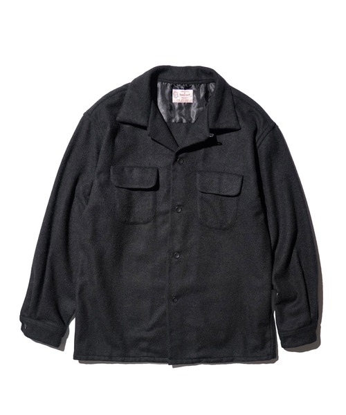 シャツ TOWNCRAFT / タウンクラフト 50S WOOL W-FLAP LOOP COLLAR SHIRT ウール オープンカラー シャツ メンズ レディース | TOWNCRAFT | 13