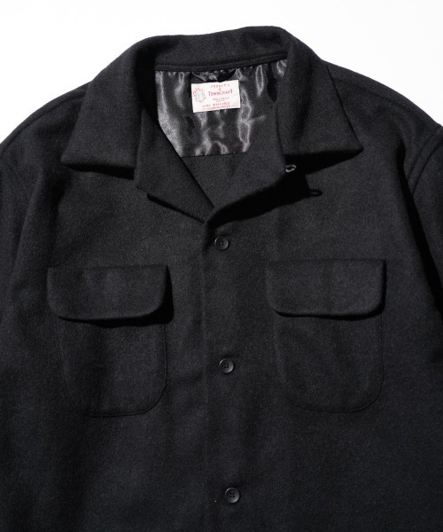 シャツ TOWNCRAFT / タウンクラフト 50S WOOL W-FLAP LOOP COLLAR SHIRT ウール オープンカラー シャツ メンズ レディース | TOWNCRAFT | 15