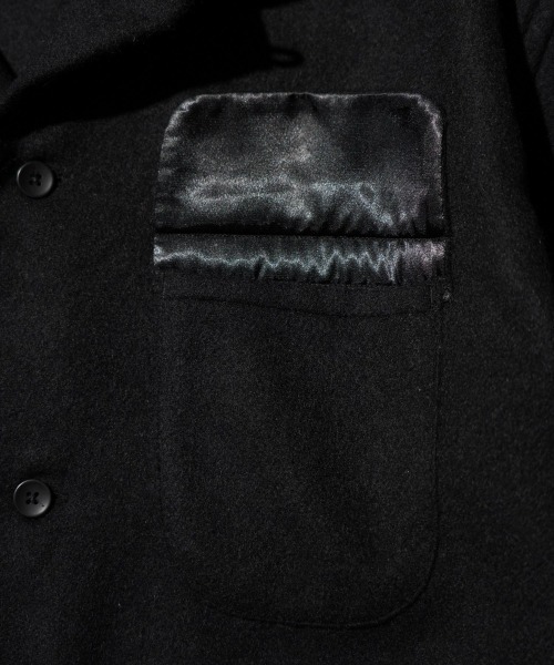 シャツ TOWNCRAFT / タウンクラフト 50S WOOL W-FLAP LOOP COLLAR SHIRT ウール オープンカラー シャツ メンズ レディース | TOWNCRAFT | 17