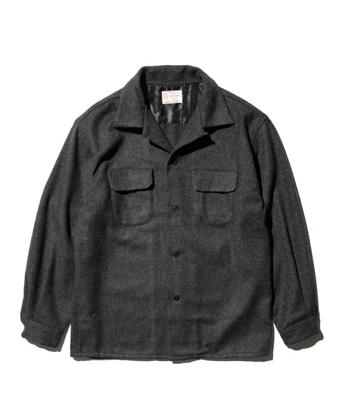 シャツ TOWNCRAFT / タウンクラフト 50S WOOL W-FLAP LOOP COLLAR SHIRT ウール オープンカラー シャツ メンズ レディース | TOWNCRAFT | 20