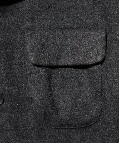シャツ TOWNCRAFT / タウンクラフト 50S WOOL W-FLAP LOOP COLLAR SHIRT ウール オープンカラー シャツ メンズ レディース | TOWNCRAFT | 23